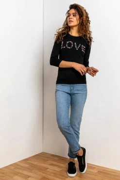 Roman Black Love Floral Embroidered Jumper 9 Roman Black Love Floral Embroidered Jumper -Roman Sales Shop unnamed file 8990