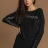 Roman Black Chain Print Sparkle Emebllished Jumper 1 Roman Black Chain Print Sparkle Emebllished Jumper -Roman Sales Shop unnamed file 8993