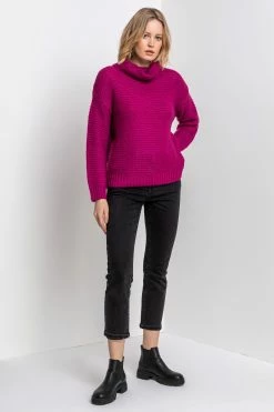 Roman Pink Textured Roll Neck Jumper 13 Roman Pink Textured Roll Neck Jumper -Roman Sales Shop unnamed file 9005