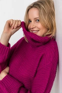Roman Pink Textured Roll Neck Jumper 15 Roman Pink Textured Roll Neck Jumper -Roman Sales Shop unnamed file 9007