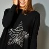 Roman Black Animal Star Embellished Lounge Jumper