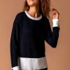 Roman Blue Contrast Colour Block Jumper 1 Roman Blue Contrast Colour Block Jumper -Roman Sales Shop unnamed file 9033