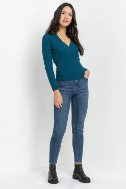 Roman Green Rib Front Wrap Jumper 9 Roman Green Rib Front Wrap Jumper -Roman Sales Shop unnamed file 9039