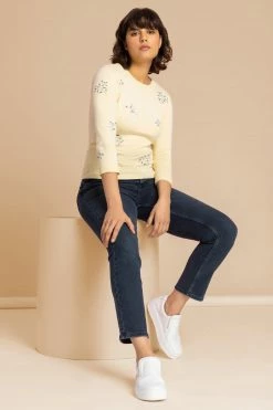 Roman Yellow Floral Embroidered Crew Neck Jumper 14 Roman Yellow Floral Embroidered Crew Neck Jumper -Roman Sales Shop unnamed file 9082