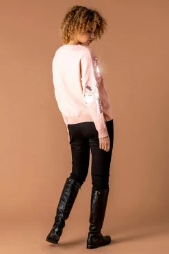 Roman Pink Floral Sequin Embellished Jumper 10 Roman Pink Floral Sequin Embellished Jumper -Roman Sales Shop unnamed file 9098