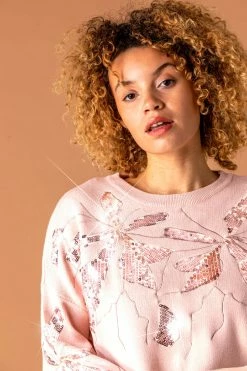 Roman Pink Floral Sequin Embellished Jumper 12 Roman Pink Floral Sequin Embellished Jumper -Roman Sales Shop unnamed file 9100