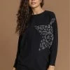 Roman Black Animal Star Embellished Sparkle Jumper 2 Roman Black Animal Star Embellished Sparkle Jumper -Roman Sales Shop unnamed file 9109