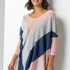 Roman Pink Oversized Colourblock Longline Jumper -Roman Sales Shop unnamed file 9157