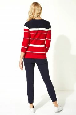 Roman Red Nautical Bird Embroidered Stripe Jumper -Roman Sales Shop unnamed file 9169