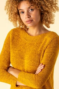Roman Yellow Textured Slash Neck Jumper -Roman Sales Shop unnamed file 9180