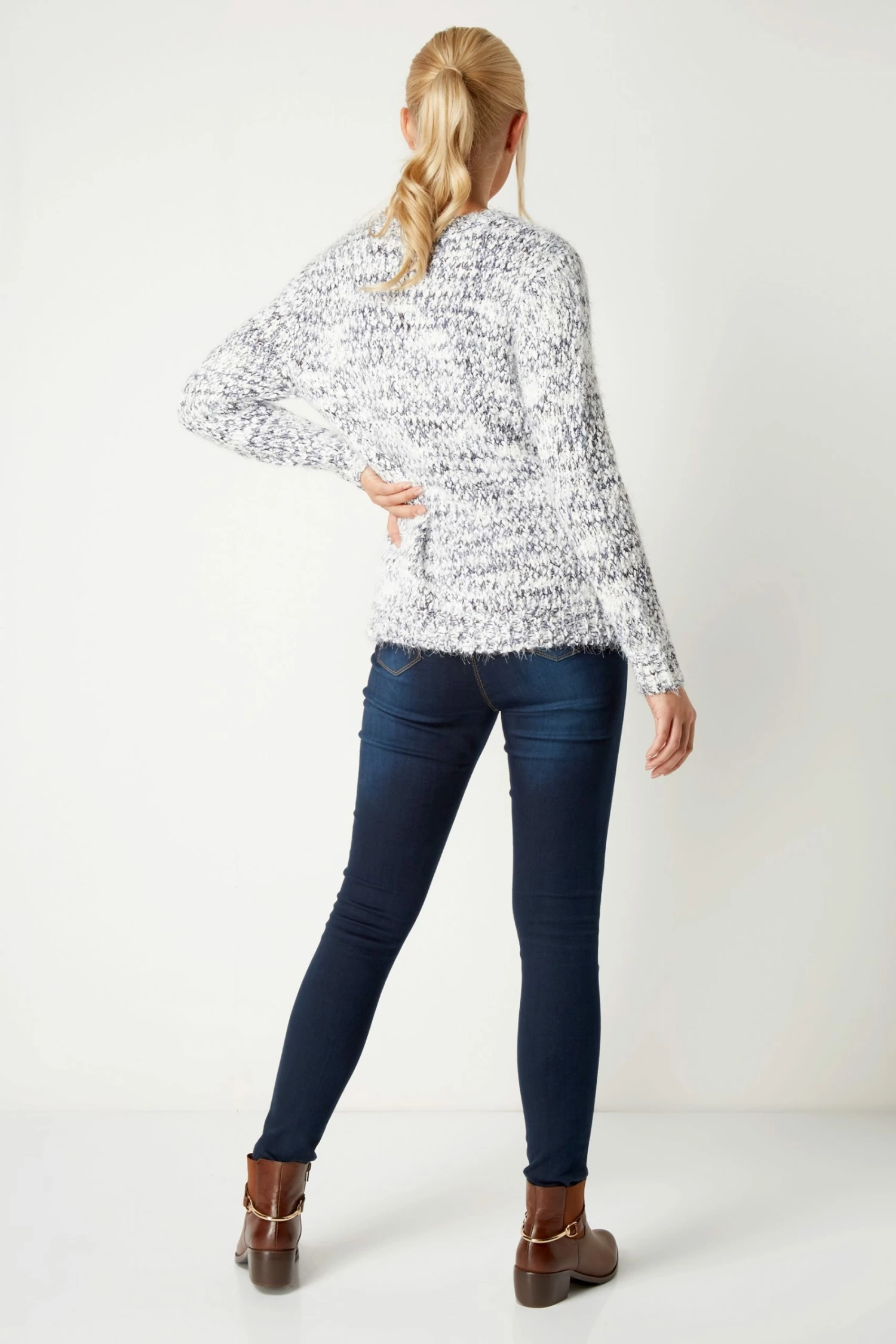 Roman Blue Originals Fluffy Yarn Knitted Jumper 5 Roman Blue Originals Fluffy Yarn Knitted Jumper - Image 3