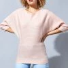 Roman Light Pink Ribbed Batwing Jumper 1 Roman Light Pink Ribbed Batwing Jumper -Roman Sales Shop unnamed file 9199