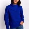 Roman Blue Textured Knit Split Neck Jumper 2 Roman Blue Textured Knit Split Neck Jumper -Roman Sales Shop unnamed file 9210