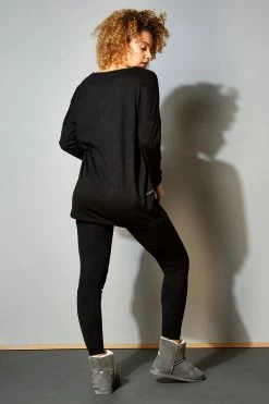 Roman Black Foil Star Tunic Lounge Jumper 10 Roman Black Foil Star Tunic Lounge Jumper -Roman Sales Shop unnamed file 9229