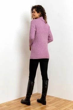 Roman Purple Textured Cowl Neck Tunic Jumper 9 Roman Purple Textured Cowl Neck Tunic Jumper -Roman Sales Shop unnamed file 9235