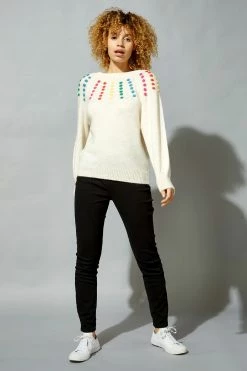 Roman White Long Sleeve Bobble Jumper 9 Roman White Long Sleeve Bobble Jumper -Roman Sales Shop unnamed file 9240