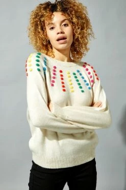 Roman White Long Sleeve Bobble Jumper 11 Roman White Long Sleeve Bobble Jumper -Roman Sales Shop unnamed file 9242