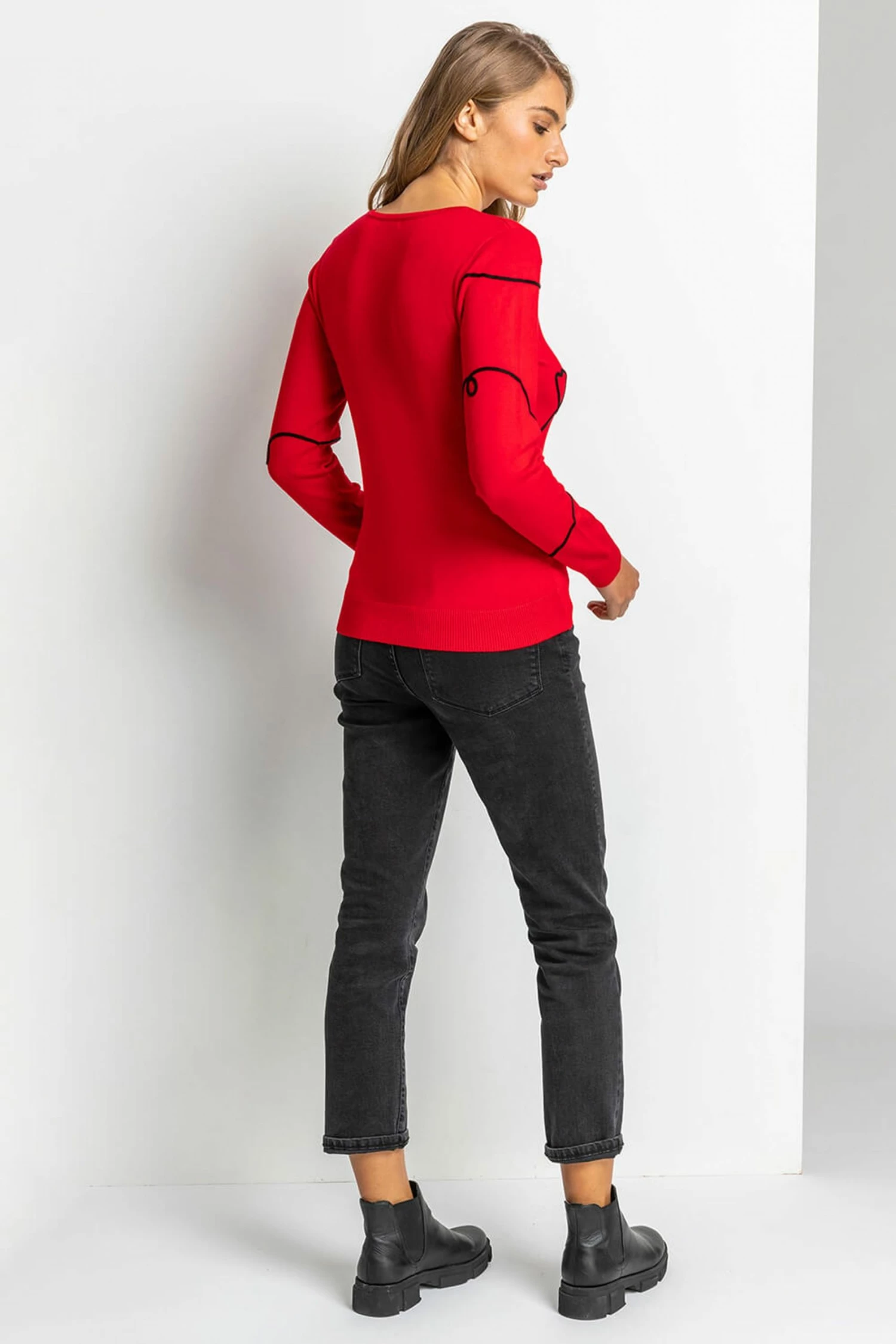 Roman Red Tape Heart Print Jumper 5 Roman Red Tape Heart Print Jumper - Image 3