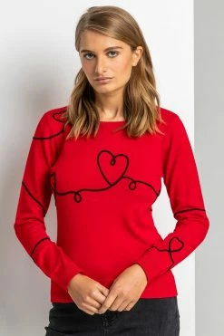 Roman Red Tape Heart Print Jumper 11 Roman Red Tape Heart Print Jumper -Roman Sales Shop unnamed file 9267