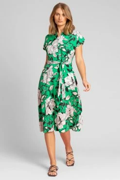 Roman Green Floral Print Belted Shirt Dress 9 Roman Green Floral Print Belted Shirt Dress -Roman Sales Shop unnamed file 927