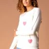 Roman White Heart Print Crew Neck Jumper 2 Roman White Heart Print Crew Neck Jumper -Roman Sales Shop unnamed file 9285