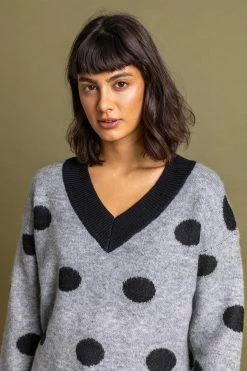 Roman Grey Check Print Roll Neck Jumper 11 Roman Grey Check Print Roll Neck Jumper -Roman Sales Shop unnamed file 9322