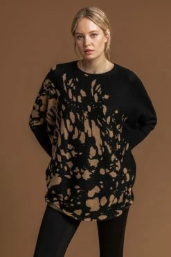 Roman Neutral Relaxed Abstract Print Jumper 15 Roman Neutral Relaxed Abstract Print Jumper -Roman Sales Shop unnamed file 9341