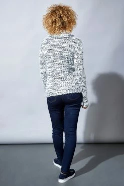 Roman Blue Originals Fluffy Yarn Cowl Neck Jumper -Roman Sales Shop unnamed file 9346