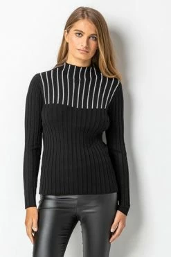 Roman Black Sparkle Embellished High Neck Jumper -Roman Sales Shop unnamed file 9355