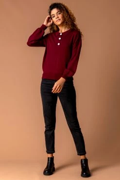 Roman Red Button Detail Polo Jumper 9 Roman Red Button Detail Polo Jumper -Roman Sales Shop unnamed file 9367