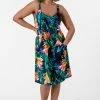 Roman Multi Curve Tropical Print Strappy Dress -Roman Sales Shop unnamed file 937