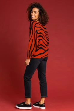Roman Red Zebra Print Scoop Neck Jumper 10 Roman Red Zebra Print Scoop Neck Jumper -Roman Sales Shop unnamed file 9375