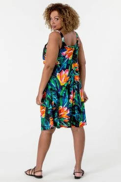 Roman Multi Curve Tropical Print Strappy Dress 9 Roman Multi Curve Tropical Print Strappy Dress -Roman Sales Shop unnamed file 938