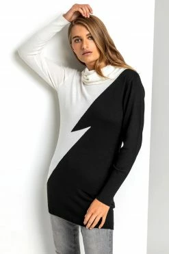 Roman Black Colour Block Longline Tunic Jumper 9 Roman Black Colour Block Longline Tunic Jumper -Roman Sales Shop unnamed file 9410