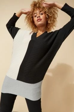Roman Black Originals V Neck Colour Block Jumper -Roman Sales Shop unnamed file 9416
