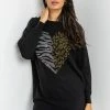 Roman Black Animal Embellished Heart Jumper -Roman Sales Shop unnamed file 9419