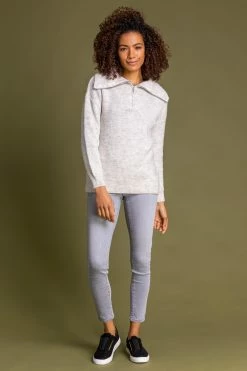 Roman White Zip Collar Jumper 10 Roman White Zip Collar Jumper -Roman Sales Shop unnamed file 9433