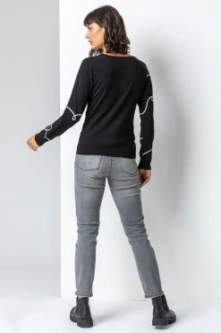 Roman Black Tape Heart Print Jumper 9 Roman Black Tape Heart Print Jumper -Roman Sales Shop unnamed file 9439