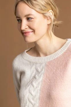 Roman Two Tone Colour Block Cable Knit Jumper -Roman Sales Shop unnamed file 9450