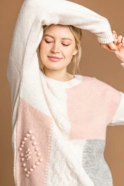 Roman Two Tone Colour Block Cable Knit Jumper -Roman Sales Shop unnamed file 9451