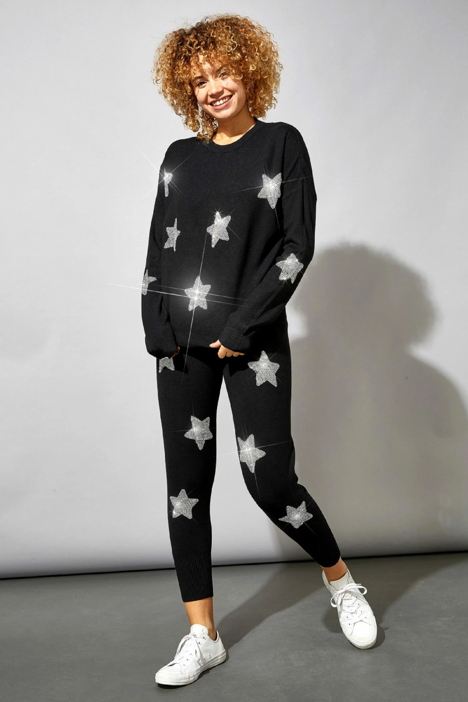 Roman Black Star Knit Lounge Jumper 4 Roman Black Star Knit Lounge Jumper - Image 2