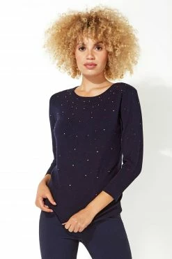 Roman Blue Originals Diamante Studded Jumper