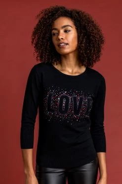 Roman Love Diamante Embellished Jumper