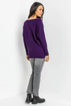 Roman Purple Star Embellished Long Sleeve Jumper -Roman Sales Shop unnamed file 9496