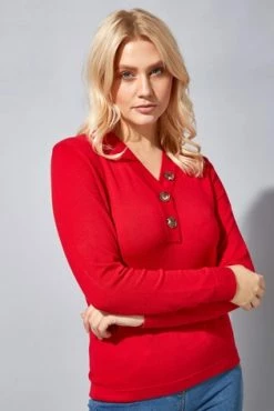 Roman Red Button V Neck Jumper 11 Roman Red Button V Neck Jumper -Roman Sales Shop unnamed file 9502
