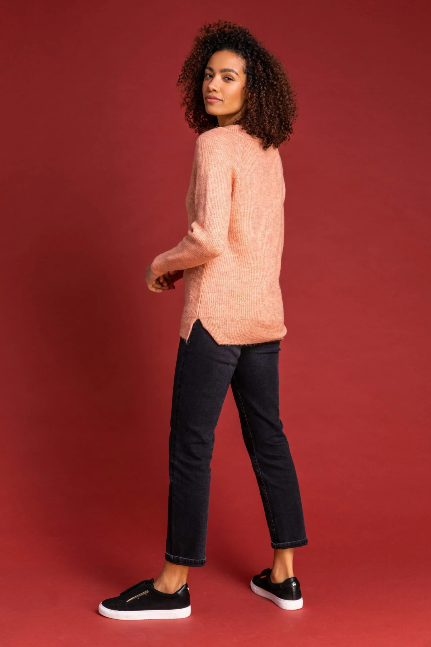 Roman Pink V-Neck Crossover Detail Jumper 4 Roman Pink V-Neck Crossover Detail Jumper - Image 2