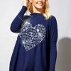 Roman Blue Heart Embellished Tunic Lounge Jumper 1 Roman Blue Heart Embellished Tunic Lounge Jumper -Roman Sales Shop unnamed file 9525