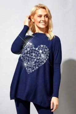 Roman Blue Heart Embellished Tunic Lounge Jumper 13 Roman Blue Heart Embellished Tunic Lounge Jumper -Roman Sales Shop unnamed file 9530