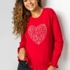 Roman Red Faux Pearl Embellished Heart Jumper 2 Roman Red Faux Pearl Embellished Heart Jumper -Roman Sales Shop unnamed file 9531