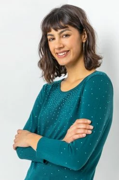 Roman Green Diamante Studded Jumper 8 Roman Green Diamante Studded Jumper -Roman Sales Shop unnamed file 9537